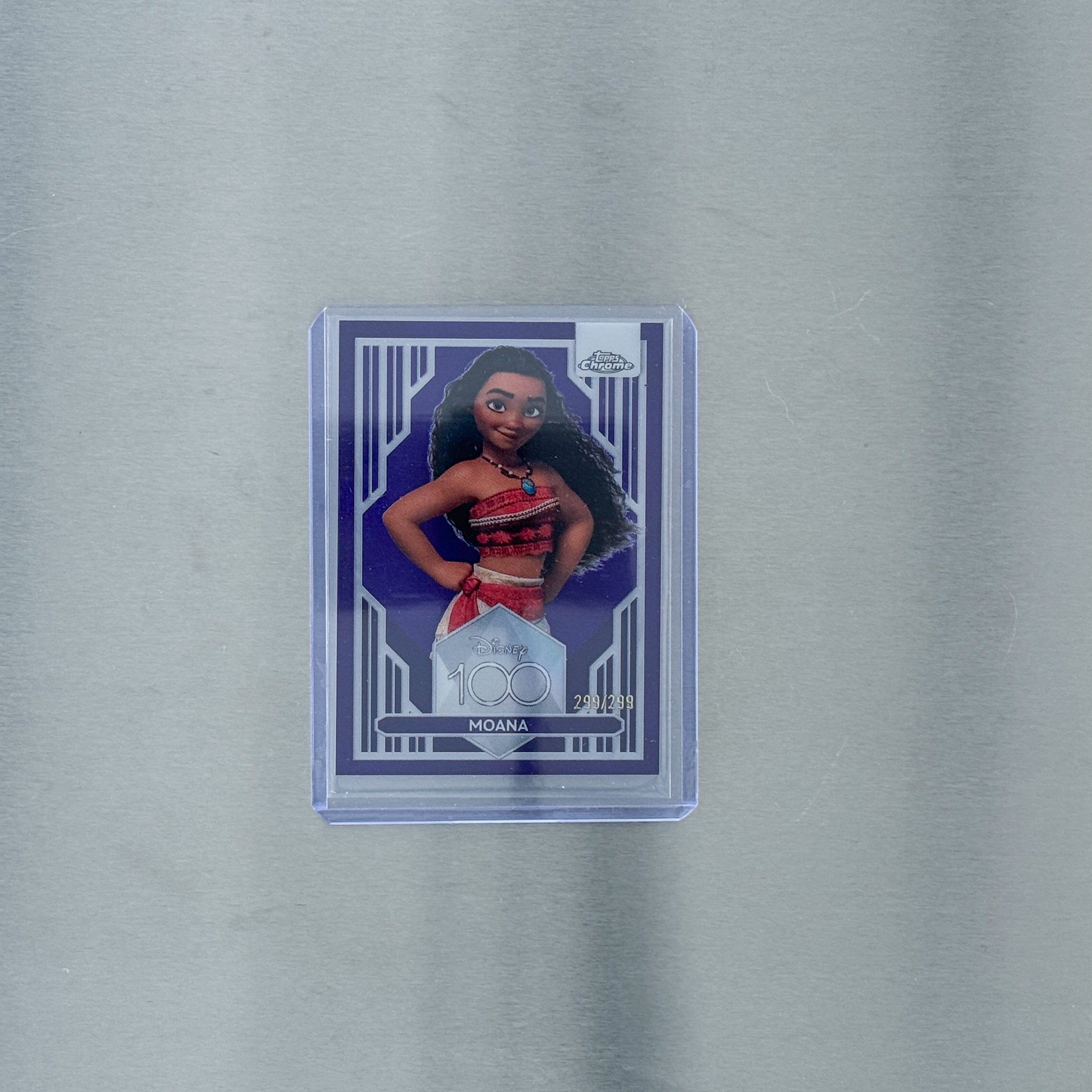 2023 Topps Chrome Disney 100 - Moana purple refractor 299/299